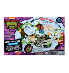Teenage Mutant Ninja Turtles - : Mutant Mayhem Drive N Kick Action Figure Leonardo & Motorcycle 11 cm