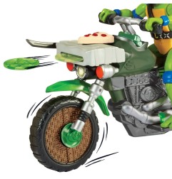 Ninja Turtles : Teenage Years - Figurine Drive N Kick Leonardo & véhicule 11 cm
