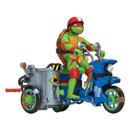 Ninja Turtles : Teenage Years - Figurine Raphael & Scooter et side-car 11 cm
