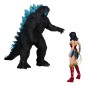 DC Justice League Monsterverse DC Multiverse - Pack de 2 figurines Wonder Woman Vs. Atomic Blast Godzilla 18 cm