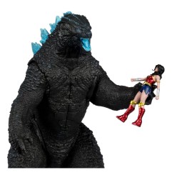 DC Justice League Monsterverse DC Multiverse - Pack de 2 figurines Wonder Woman Vs. Atomic Blast Godzilla 18 cm