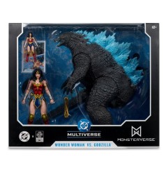 DC Comics - DC Justice League Monsterverse DC Multiverse Action Figures 2-Pack Wonder Woman Vs. Atomic Blast Godzilla 18 cm