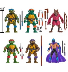Les Tortues Ninja - Pack 6 figurines Les Tortues Ninja1988 Remastered heo EU Exclusive