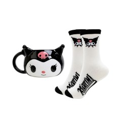 Sanrio - Set Mug 3D et paire de chaussettes Kuromi