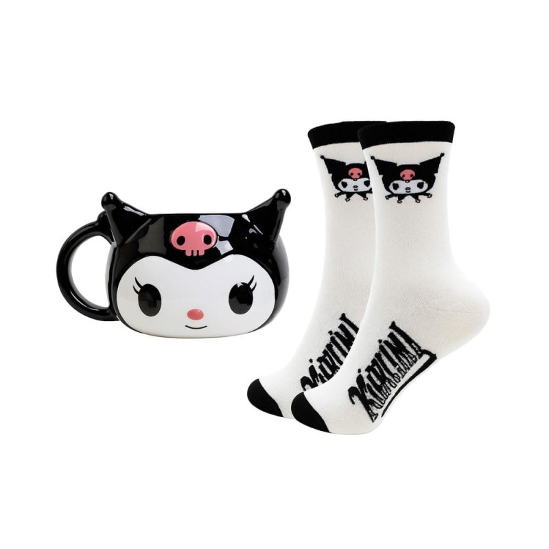 Sanrio - Set Mug 3D et paire de chaussettes Kuromi