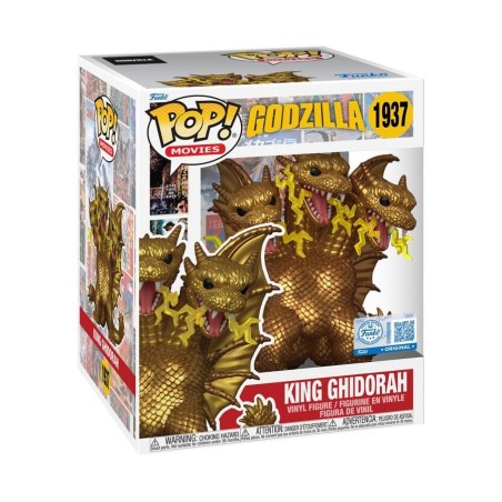 Godzilla - *heo Exclusive Edition*  Super Sized POP! Movies Vinyl Figure King Ghidora (Electric) 15 cm