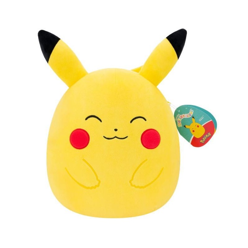 Pokémon - Peluche Pokémon Squishmallows Pikachu heureux 25 cm