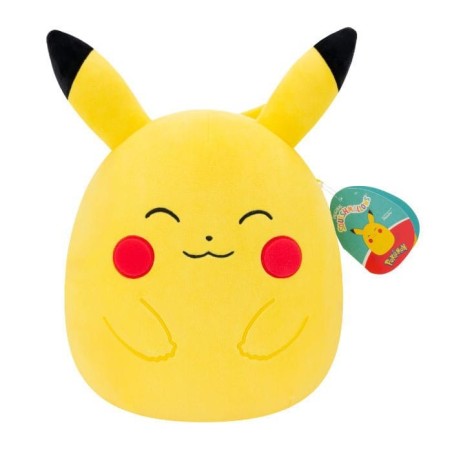 Pokémon - Peluche Pokémon Squishmallows Pikachu heureux 25 cm