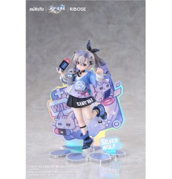 Honkai: Star Rail - Statuette Rise Up Little Cat Series Silver Wolf Ver. 19 cm