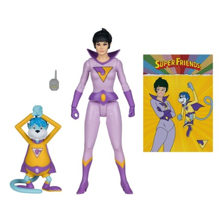 DC Retro - Figurine Super Friends Jayna & Gleek (Red Platinum Edition) 15 cm