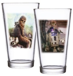 Star Wars Episode VIII - Pack 2 verres à bière (pinte) Chewbacca & R2-D2 Star Wars Episode VIII - Pack 2 verres à bière (pinte) Chewbacca & R2-D2