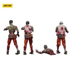 Zombie - Pack 4 figurines Dark Source Mechanic Team 8 cm