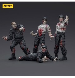Zombie - Pack 4 figurines Dark Source Security Guards 8 cm