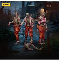 Zombie - Pack 4 figurines Dark Source Mechanic Team 8 cm