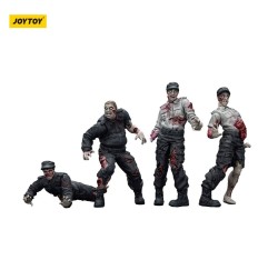 Zombies - Zombie Dark Source Action Figures 4-Pack Security Guards 8 cm