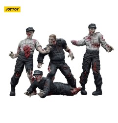 Zombie - Pack 4 figurines Dark Source Security Guards 8 cm