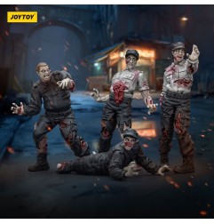 Zombie - Pack 4 figurines Dark Source Security Guards 8 cm