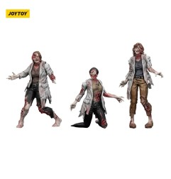 Zombies - Zombie Dark Source Action Figures 3-Pack Scientists (Female) 8 cm