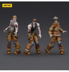 Zombie - Pack 3 figurines Dark Source Firefighters 8 cm