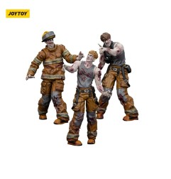 Zombie - Pack 3 figurines Dark Source Firefighters 8 cm