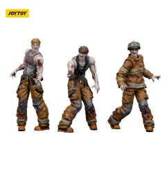 Zombie - Pack 3 figurines Dark Source Firefighters 8 cm