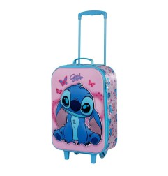 Lilo & Stitch - Valise Trolley Soft 3D Stitch & Angel Pink 52 cm