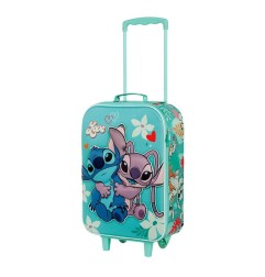 Lilo & Stitch - Soft 3D Trolley Suitcase Stitch Love Turquoise 52 cm