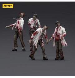 Zombies - Pack 4 figurines Dark Source Scientists (Male) 8 cm