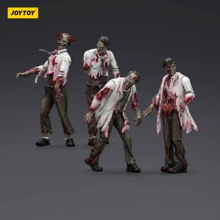 Zombies - Zombie Dark Source Action Figures 4-Pack Scientists (Male) 8 cm