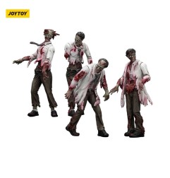 Zombies - Pack 4 figurines Dark Source Scientists (Male) 8 cm