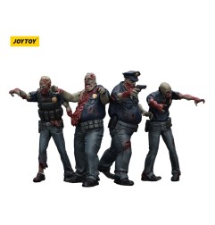 Zombies - Zombie Dark Source Action Figures 4-Pack Police (Male) 8 cm