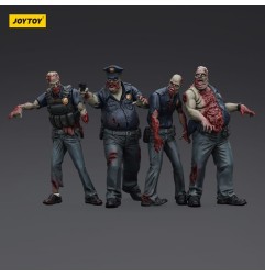 Zombies - Pack 4 figurines Dark Source Police (Male) 8 cm