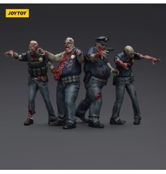 Zombies - Pack 4 figurines Dark Source Police (Male) 8 cm