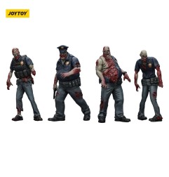 Zombies - Zombie Dark Source Action Figures 4-Pack Police (Male) 8 cm