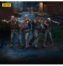 Zombies - Zombie Dark Source Action Figures 4-Pack Police (Male) 8 cm
