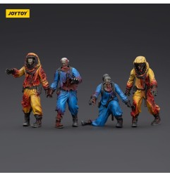 Zombies - Pack 4 figurines Dark Source Biochemical Lab Team 8 cm
