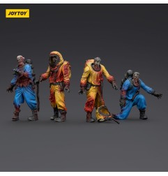 Zombies - Pack 4 figurines Dark Source Biochemical Lab Team 8 cm