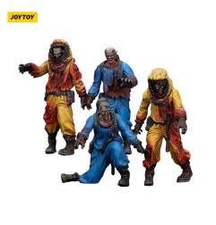 Zombies - Pack 4 figurines Dark Source Biochemical Lab Team 8 cm