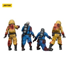 Zombies - Pack 4 figurines Dark Source Biochemical Lab Team 8 cm