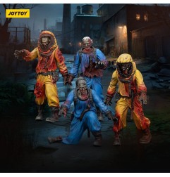 Zombies - Pack 4 figurines Dark Source Biochemical Lab Team 8 cm