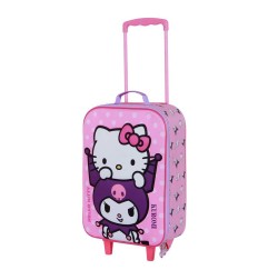 Sanrio - Soft 3D Trolley Suitcase Hello Kitty Playful Pink 52 cm