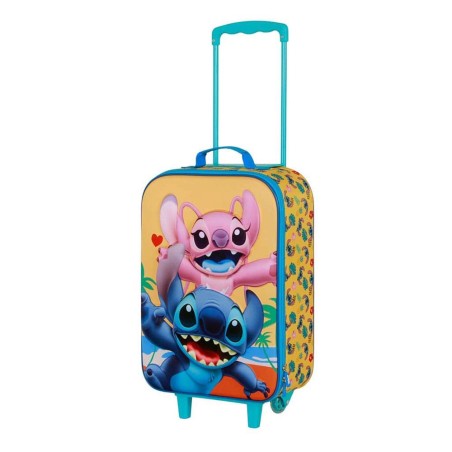 Lilo & Stitch - Soft 3D Trolley Suitcase Stitch Ocean Blue 52 cm