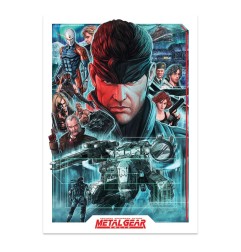 Metal Gear Solid - Lithographie Montage Limited Edition 42 x 30 cm