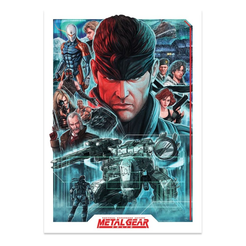 Metal Gear Solid - Lithographie Montage Limited Edition 42 x 30 cm
