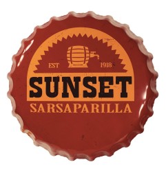 Fallout - Panneau métal Sunset Sarsaparilla Bottle Cap