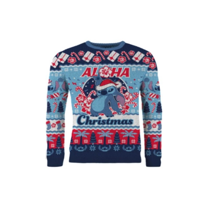 Lilo & Stitch - Christmas Sweat Stitch Aloha Christmas  Size L