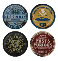 Fast & Furious - Pack 4 sous-verres Fast & Furious Vintage Style