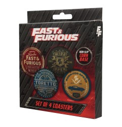 Fast & Furious - Coaster 4-Pack Vintage Style
