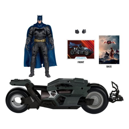DC Comics - The Flash DC Multiverse Vehicle Batcycle with Batman