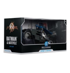 DC Comics - The Flash DC Multiverse Vehicle Batcycle with Batman